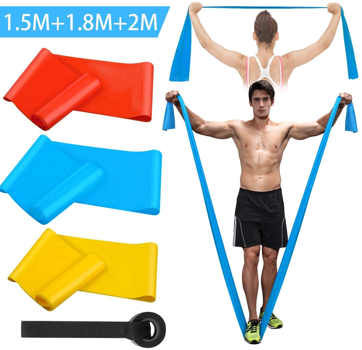 Crossfit Workout With Equipment - Elastic Fitness Bands 3Pcs Resistance Bands