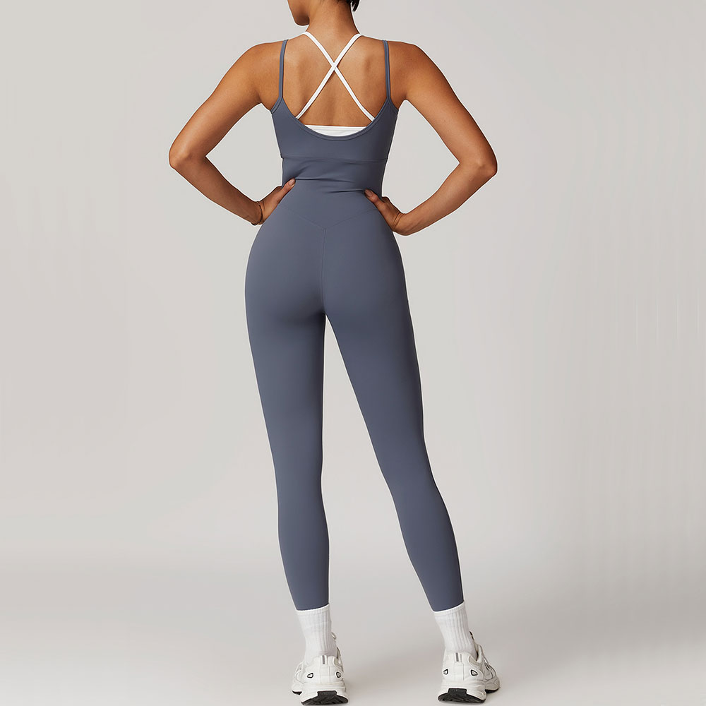 Color Blocked Jumpsuit Gym Set - Crossfit Workout With Equipment ulasan dan harga