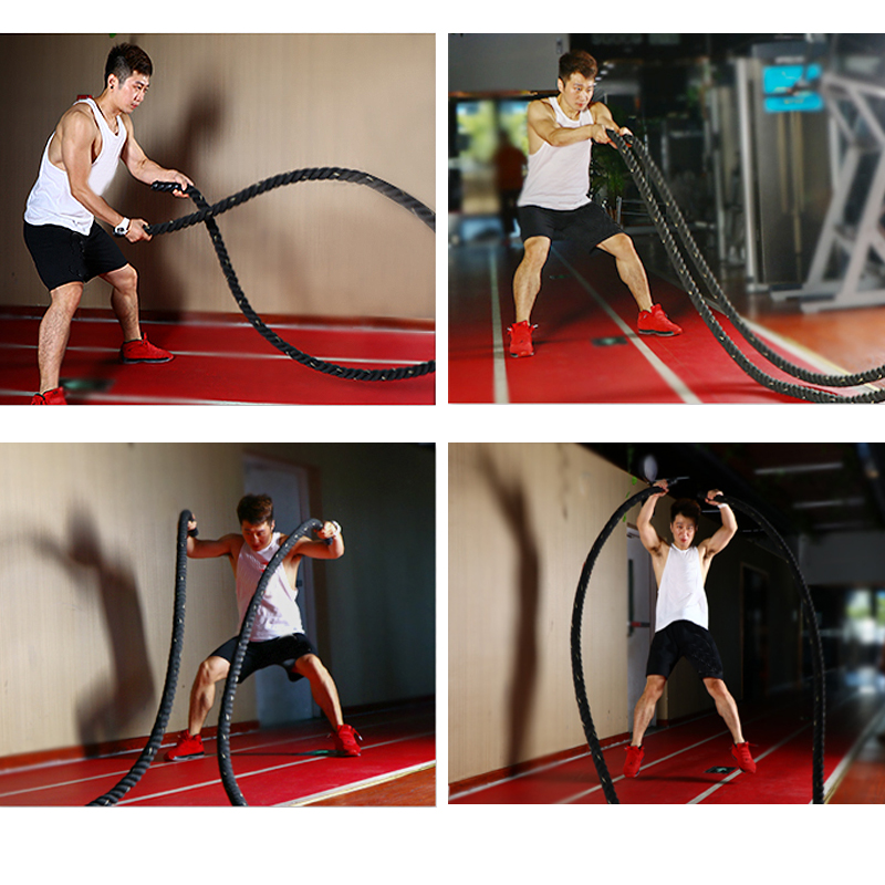 9M/12M/15M Fitness Battle Rope - Crossfit Workout With Equipment ulasan dan harga